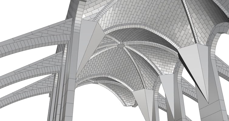 Les voûtes et arcs-boutants de du choeur de Notre Dame